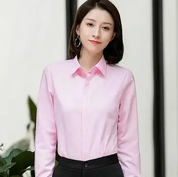 New 2020 Spring long-sleeved shirt em8 ladies pure gray business tooling white shirt slim EO226-16 
New 2020 Spring long-sleeved shirt em8 ladies pure gray business tooling white shirt slim EO226-16