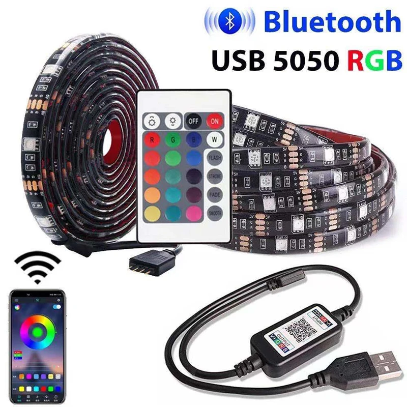 Bluetooth USB светодиодная полоса освещения 5050 SMD 5 в постоянного тока светильник s Гибкая Светодиодная лампа лента RGB ТВ Настольный Диодная лента адаптер
Bluetooth USB светодиодная полоса освещения 5050 SMD 5 в постоянного тока светильник s Гибкая Светодиодная лампа лента RGB ТВ Настольный Диодная лента адаптер