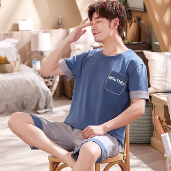 Spring and Autumn Men's 6535 Cotton Short Sleeve Shorts Summer Korean-style Men Young and Middle-aged Japanese Korean Home Wear
Spring and Autumn Men's 6535 Cotton Short Sleeve Shorts Summer Korean-style Men Young and Middle-aged Japanese Korean Home Wear