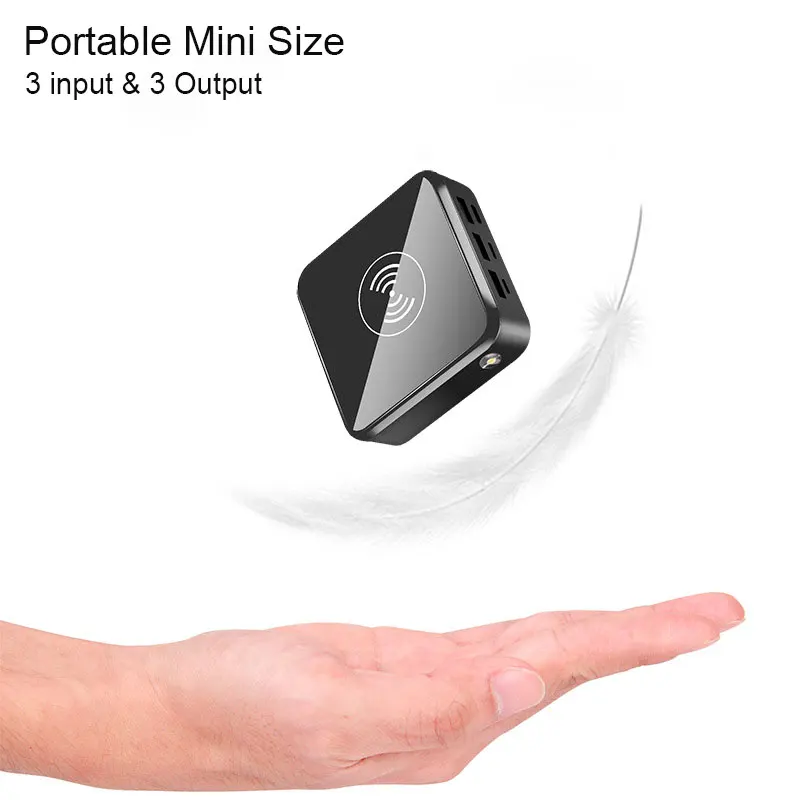 20000 mAh Wireless Power Bank Portable Charger Mini PowerBank Mirror Screen External Battery Pack For Smart Mobile Phone
20000 mAh Wireless Power Bank Portable Charger Mini PowerBank Mirror Screen External Battery Pack For Smart Mobile Phone