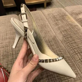 Kmeioo Fashion Rivets Sandals Woman Pointed Toe High Heels Back Strap Stiletto Slip-On Party Shoes Thin Heel Woman Wedding Pump
Kmeioo Fashion Rivets Sandals Woman Pointed Toe High Heels Back Strap Stiletto Slip-On Party Shoes Thin Heel Woman Wedding Pump