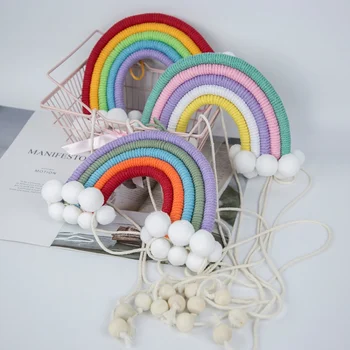 Nordic Woven Rainbow Hair Ball Hairpin Storage Home Decor Handmade Hanging Tassel Home Hanging Charm Wall Hanging Decoration
Nordic Woven Rainbow Hair Ball Hairpin Storage Home Decor Handmade Hanging Tassel Home Hanging Charm Wall Hanging Decoration