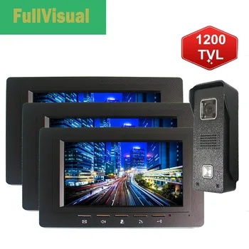 Fullvisual 7 Inch Video Intercom Multiple System 3 Monitors/2 Monitors 1 Doorbell with Camera Wired 1200TVL Metal Outdoor Panel
Fullvisual 7 Inch Video Intercom Multiple System 3 Monitors/2 Monitors 1 Doorbell with Camera Wired 1200TVL Metal Outdoor Panel