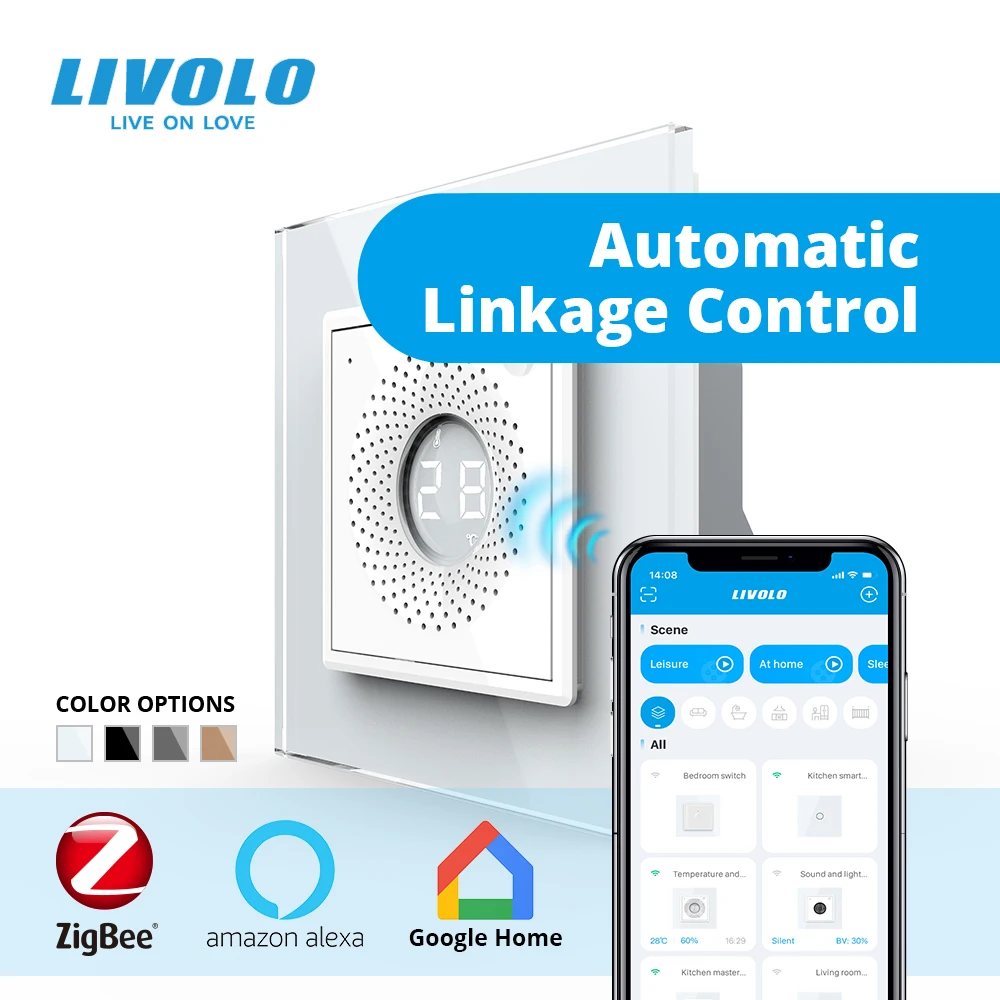 LIVOLO EU Standard Temperature Humidity Inductio Sensor,Wifi wireless Control, Real-Ti Meonitoring Interior,Caring Butle
LIVOLO EU Standard Temperature Humidity Inductio Sensor,Wifi wireless Control, Real-Ti Meonitoring Interior,Caring Butle