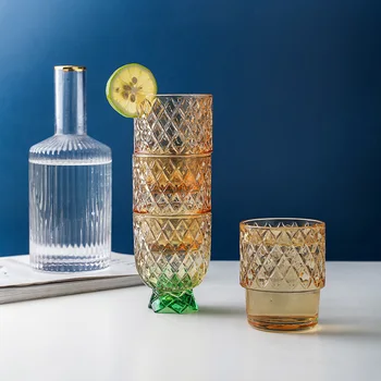 Ins Hot Nordic Wind Glass Creative Stackable Pineapple Drinking Cup Beer Glass Embossment 4Pcs Set
Ins Hot Nordic Wind Glass Creative Stackable Pineapple Drinking Cup Beer Glass Embossment 4Pcs Set
