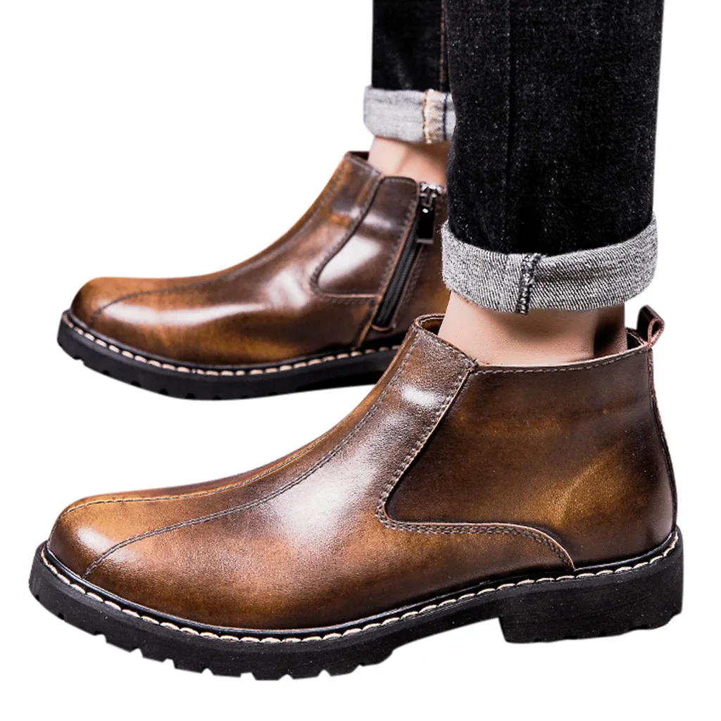 YOUYEDIAN waterproof leather boots men Classic Solid Color Round Head Zipper Casual High Boots botas hombre militar negro#701G40
YOUYEDIAN waterproof leather boots men Classic Solid Color Round Head Zipper Casual High Boots botas hombre militar negro#701G40