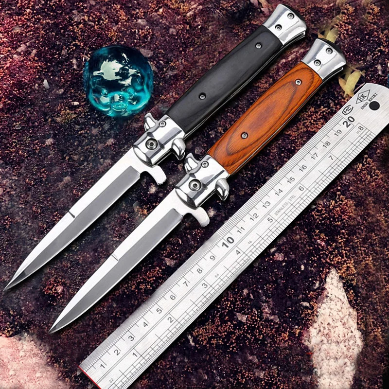 HOT High quality 440C Blade knife Steel + color Wood Handle folding pocket knife hunt camping tactical survival knives EDC Tool
HOT High quality 440C Blade knife Steel + color Wood Handle folding pocket knife hunt camping tactical survival knives EDC Tool