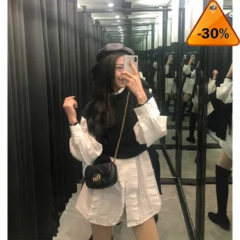 Pleated Women White Irregular Stitch Big Size Blouse New Lapel Long Sleeve Loose Shirt Fashion Spring Summer 2020
Pleated Women White Irregular Stitch Big Size Blouse New Lapel Long Sleeve Loose Shirt Fashion Spring Summer 2020