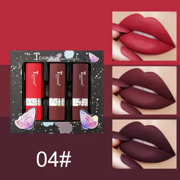 3Colors/Sets Velvet Matte Lipstick Nude Smoky Makeup Moisturizing Sexy Long Lasting Waterproof Beauty Woman Gift Box TSLM1
3Colors/Sets Velvet Matte Lipstick Nude Smoky Makeup Moisturizing Sexy Long Lasting Waterproof Beauty Woman Gift Box TSLM1