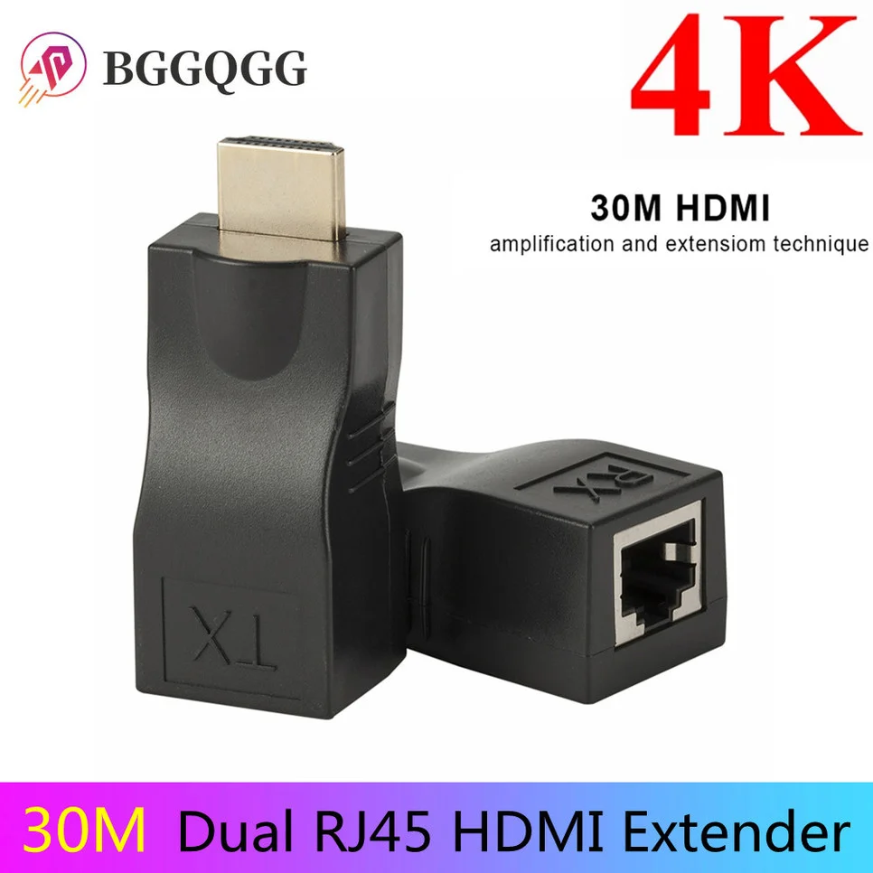 BGGQGG 4K HDMI-compatible Extender Extension up to 30m Over CAT5e / 6 UTP LAN Ethernet Cable RJ45 Ports LAN Network
BGGQGG 4K HDMI-compatible Extender Extension up to 30m Over CAT5e / 6 UTP LAN Ethernet Cable RJ45 Ports LAN Network