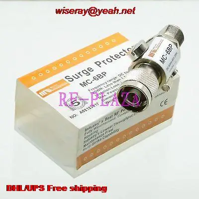 DHL/EMS 10pcs protection shield Arrestor protector MC-6BP 0-6GHZ 50Ohm 230V N male to N female Coaxial-for electric arrester-A6
DHL/EMS 10pcs protection shield Arrestor protector MC-6BP 0-6GHZ 50Ohm 230V N male to N female Coaxial-for electric arrester-A6