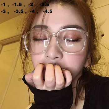 -1 -1.5 -2 -2.5 -3 -3.5 -4 -4.5 -5.0 -5.5 -6.0 Transparent Myopia Glasses Women Men Optical Glasses Clear Eyewear Frame
-1 -1.5 -2 -2.5 -3 -3.5 -4 -4.5 -5.0 -5.5 -6.0 Transparent Myopia Glasses Women Men Optical Glasses Clear Eyewear Frame