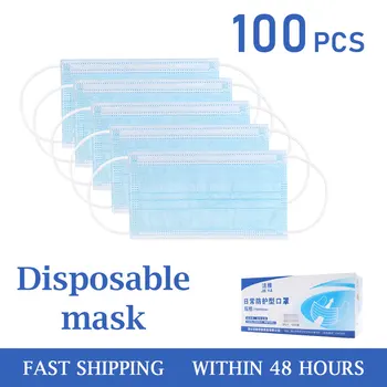 50/100pcs Disposable Mouth Mask With Independent Packaging Non-woven Fabric Blue Earloop Mask Single-use Face Mask Respirator
50/100pcs Disposable Mouth Mask With Independent Packaging Non-woven Fabric Blue Earloop Mask Single-use Face Mask Respirator