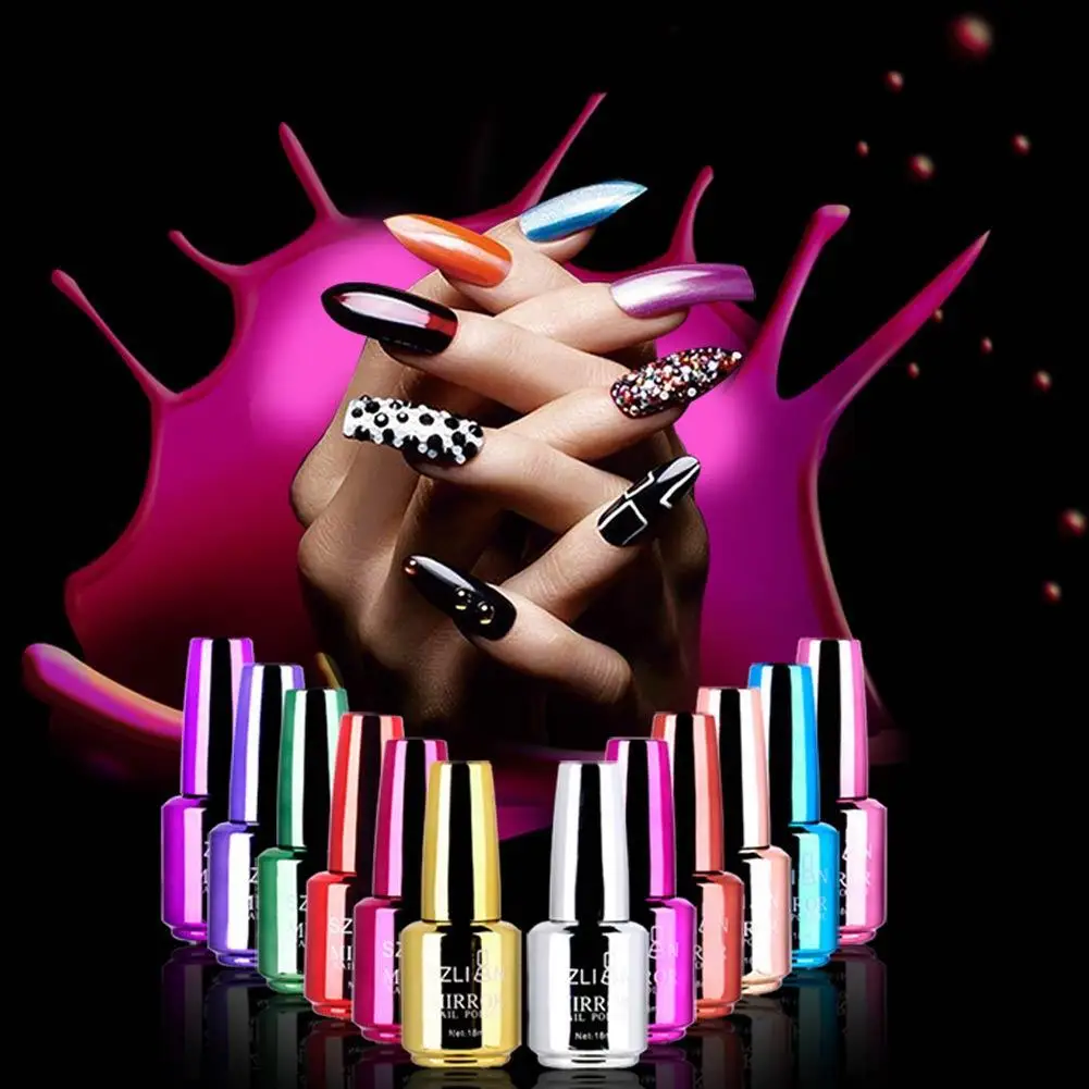 Mirror Metal Color Nail Polish Metallic Magical Effect Chrome Nail Art Varnish Uv Enamels Nailpolish Stainless Steel Silver 18ml
Mirror Metal Color Nail Polish Metallic Magical Effect Chrome Nail Art Varnish Uv Enamels Nailpolish Stainless Steel Silver 18ml