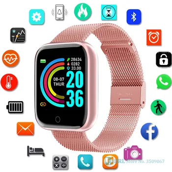 Fashion Stainless Steel Smart Band Women Men Heart Rate Fitness Wrist band Sport Square Smart Bracelet For Android IOS SmartBand
Fashion Stainless Steel Smart Band Women Men Heart Rate Fitness Wrist band Sport Square Smart Bracelet For Android IOS SmartBand