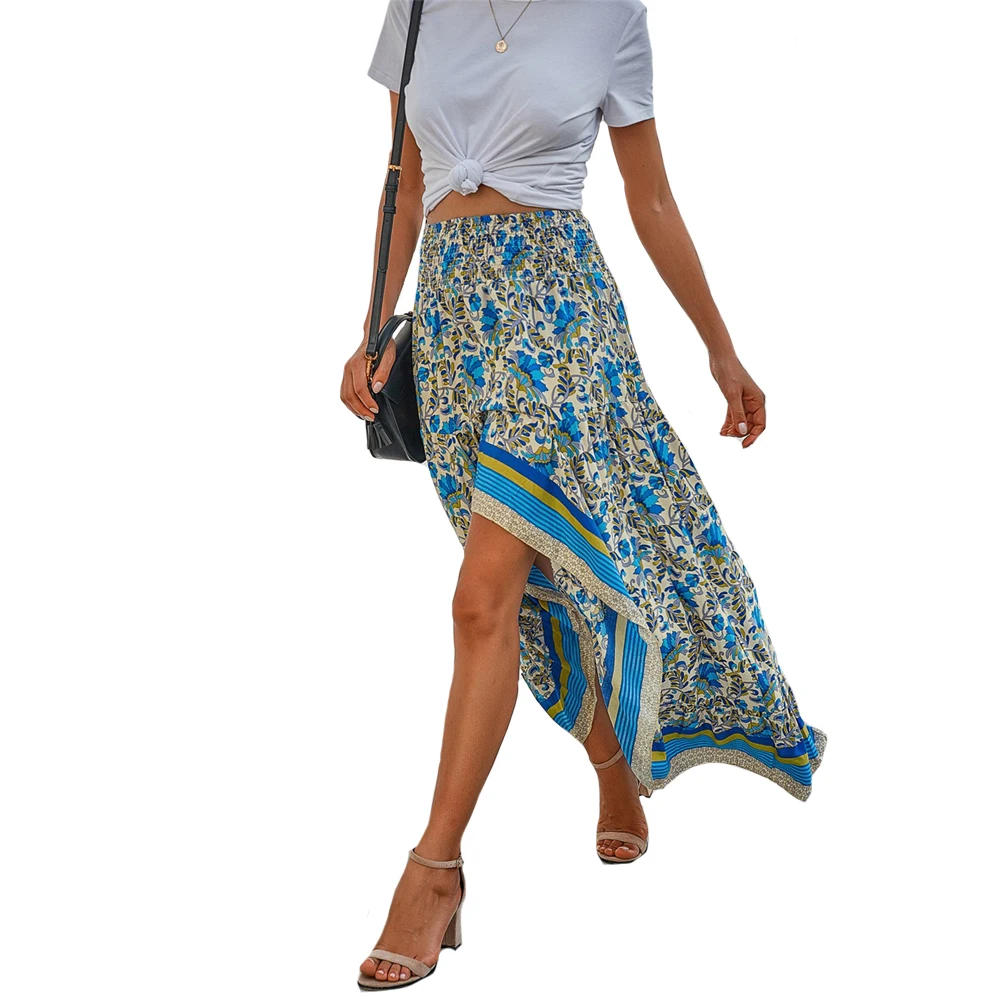 Fashion Long Skirts Irregular Unique Design Front Short Rear Length Print Skirt Women Sexy High Waist Boho Elegant Party Skirt
Fashion Long Skirts Irregular Unique Design Front Short Rear Length Print Skirt Women Sexy High Waist Boho Elegant Party Skirt