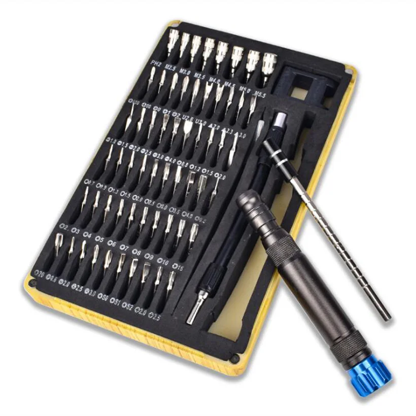 64+1 Pcs Chrome Vanadium Steel Screwdriver Set Batch Set Screwdriver For Watch Mobile Phone Disassembly Repair Tool Wooden Box
64+1 Pcs Chrome Vanadium Steel Screwdriver Set Batch Set Screwdriver For Watch Mobile Phone Disassembly Repair Tool Wooden Box