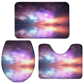 3 Pieces Bathroom Set The Sea Under The Stars Bath Set Toilet Cover Mat Pedestal Rug Non-Slip Bathroom Rug Set
3 Pieces Bathroom Set The Sea Under The Stars Bath Set Toilet Cover Mat Pedestal Rug Non-Slip Bathroom Rug Set