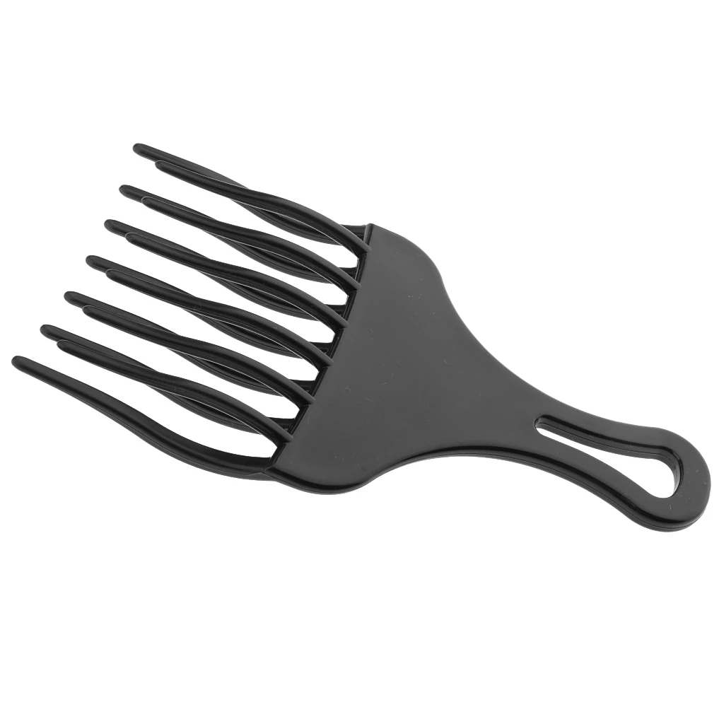 Black Wide Tooth Hairdressing Plastic Afro Comb Wig Braid Styling Lift Hair Brush Insert Afro Hair Pick Fork High Low Gear Comb Black Wide Tooth Hairdressing Plastic Afro Comb Wig Braid Styling Lift Hair Brush Insert Afro Hair Pick Fork High Low Gear Comb