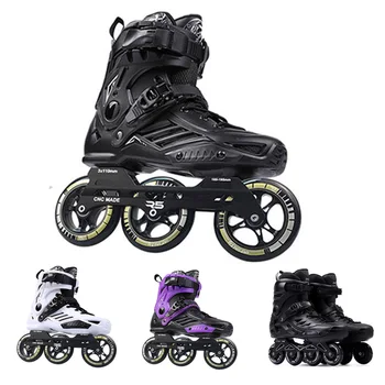 Japy Inline Skates Professional Adult Roller Skating Shoes 72-76-80mm Or 3*110mm Slalom Speed Patines Free Skating Racing Skates