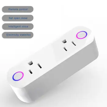 Wireless 15A Smart Wifi Socket US plug Alexa Voice Timing Control Switch Smartlife APP Smart Control Home Automation Dual Socket
Wireless 15A Smart Wifi Socket US plug Alexa Voice Timing Control Switch Smartlife APP Smart Control Home Automation Dual Socket