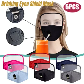 5PCS Adult Women Protect Drinking Eyes Shield Mask with Hole for Straw Cloth Mouth Mask Mouth Cover Mouth Mask Washable Face Mas 
5PCS Adult Women Protect Drinking Eyes Shield Mask with Hole for Straw Cloth Mouth Mask Mouth Cover Mouth Mask Washable Face Mas