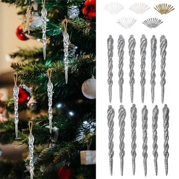 12Pcs/Set Christmas Tree Icicle Props Fake Ice Hanging Ornaments Pendants Chritsmas Decorations for Home Party DIY Accessories
12Pcs/Set Christmas Tree Icicle Props Fake Ice Hanging Ornaments Pendants Chritsmas Decorations for Home Party DIY Accessories