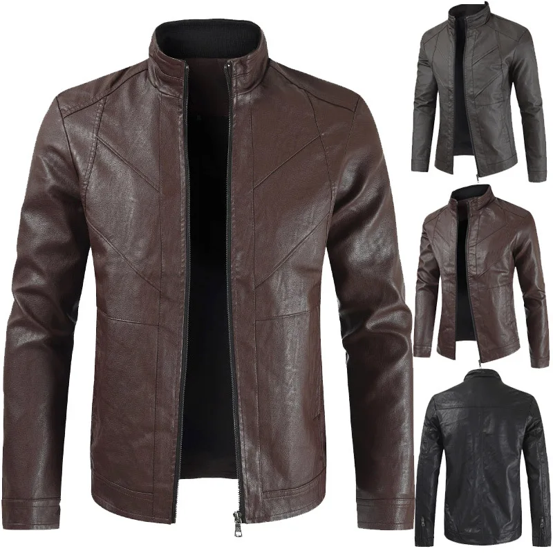 2019 Spring New Style Men's PU Leather Men's Thin Korean-style Stand Collar Slim Fit Leather Jacket MEN'S Leather Coat
2019 Spring New Style Men's PU Leather Men's Thin Korean-style Stand Collar Slim Fit Leather Jacket MEN'S Leather Coat