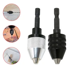 New Keyless Drill Chuck Quick Change Adapter 1/4 '' Hex Shank Drill Chuck Converter for 0.3mm-3mm Change Convertor Adapter Tools
New Keyless Drill Chuck Quick Change Adapter 1/4 '' Hex Shank Drill Chuck Converter for 0.3mm-3mm Change Convertor Adapter Tools