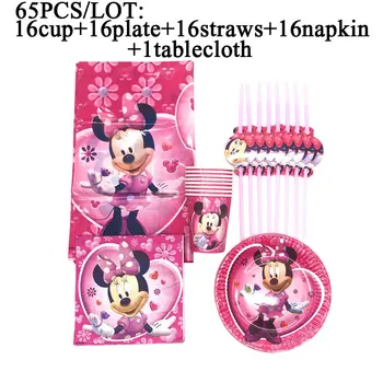 Minnie Mouse Party Decorations Pink Plate Cup Straw Napkin Set Disposable Tableware Baby Girl Birthday Party Supplies Tablecloth
Minnie Mouse Party Decorations Pink Plate Cup Straw Napkin Set Disposable Tableware Baby Girl Birthday Party Supplies Tablecloth