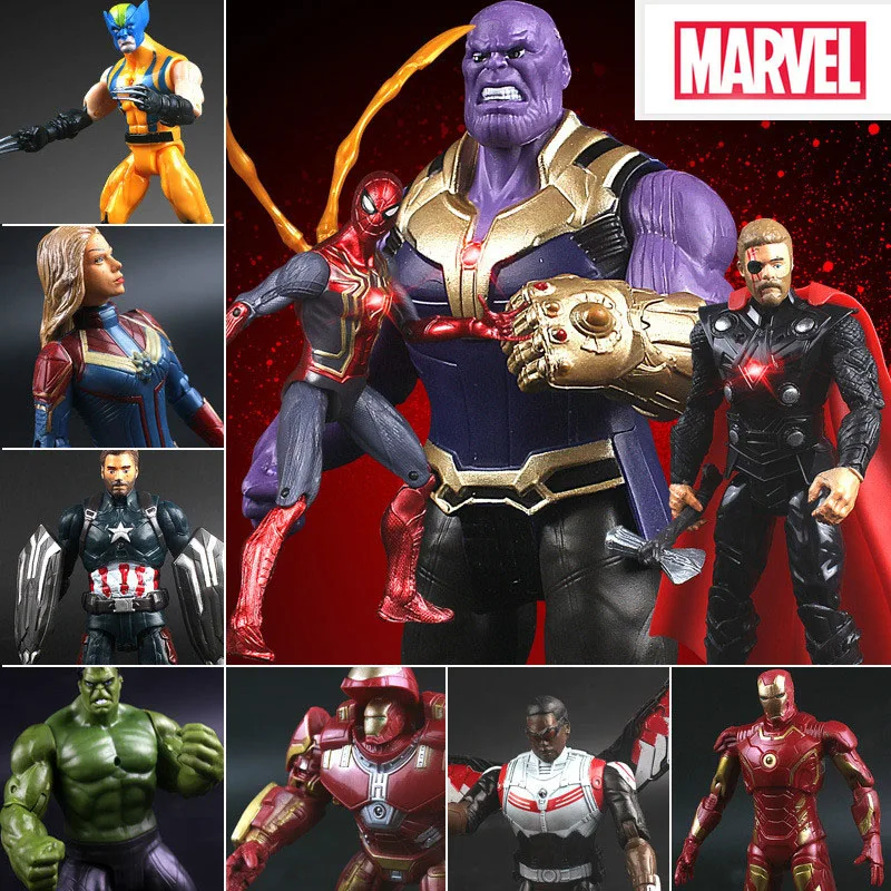 

Marvel Iron Man Thor Action Figure Toys Thanos Captain America Spiderman Thor Avengers Endgame Model Toys for Children
