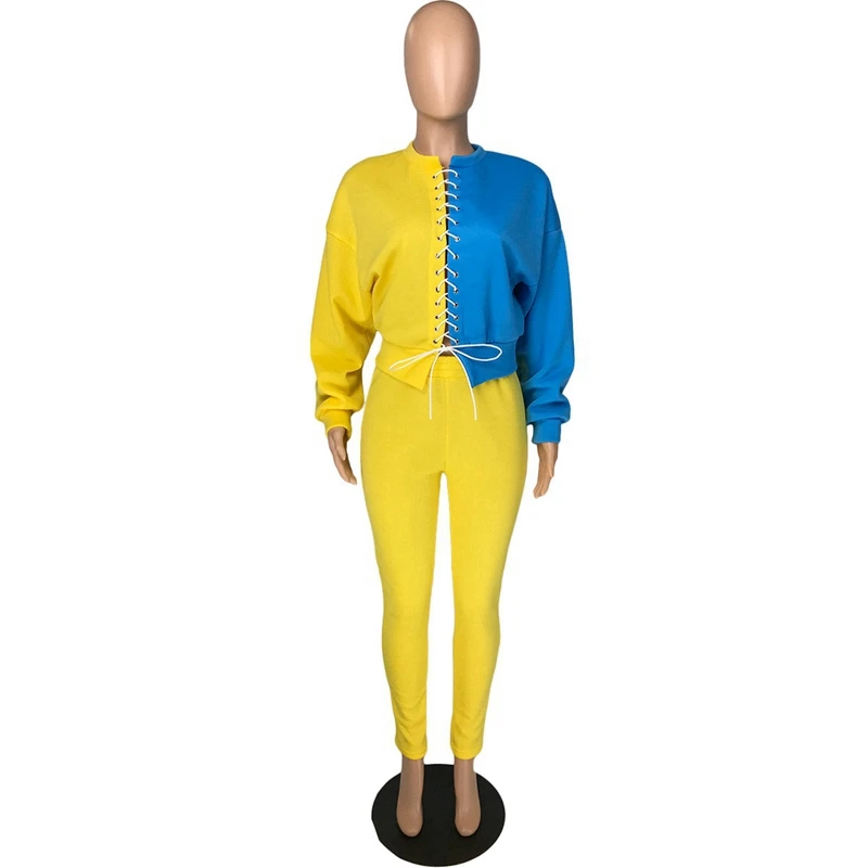 FREE SHIPPING Casual Outfit Sweatshirt And Sweatpants Set JKP4344