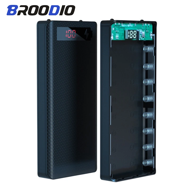 Power Bank Case 8*18650 Dual USB Mobile Phone Charger DIY Shell With Digital Display Screen 18650 battery Holder Charging Box
Power Bank Case 8*18650 Dual USB Mobile Phone Charger DIY Shell With Digital Display Screen 18650 battery Holder Charging Box