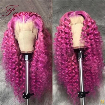 Pink Curly Lace Front Human Hair Wig Purple Green Long Lace Front Wigs Pre Plucked 13x4 Brazilian Remy Hair Front Lace Wigs
Pink Curly Lace Front Human Hair Wig Purple Green Long Lace Front Wigs Pre Plucked 13x4 Brazilian Remy Hair Front Lace Wigs