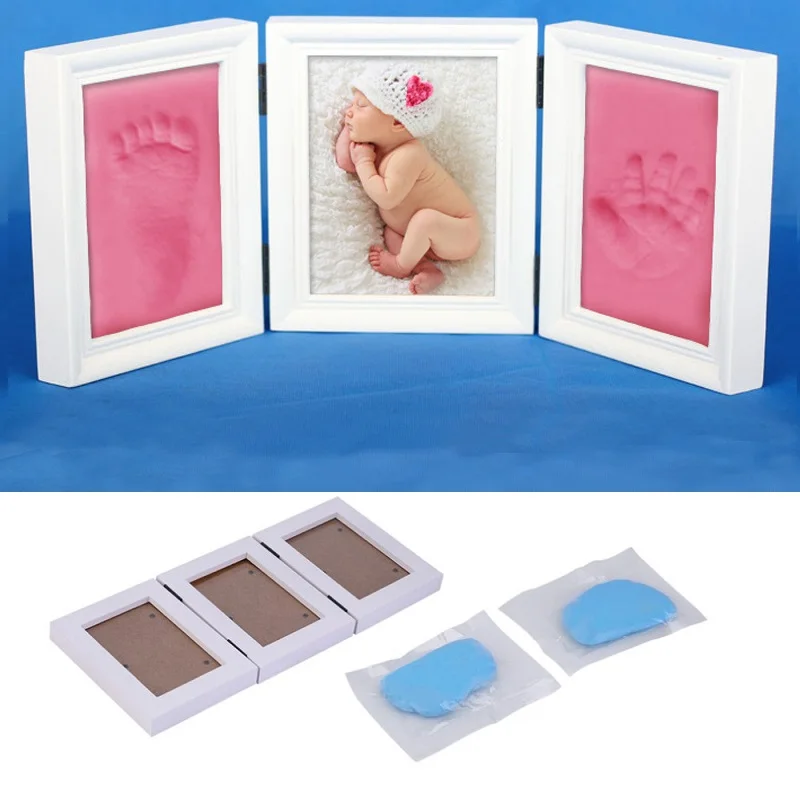 Creative 3 in 1 Cute Baby Photo Frame DIY Handprint or Footprint Soft Clay Safe Inkpad Non Toxic Ceremony Best Gift for Baby
Creative 3 in 1 Cute Baby Photo Frame DIY Handprint or Footprint Soft Clay Safe Inkpad Non Toxic Ceremony Best Gift for Baby