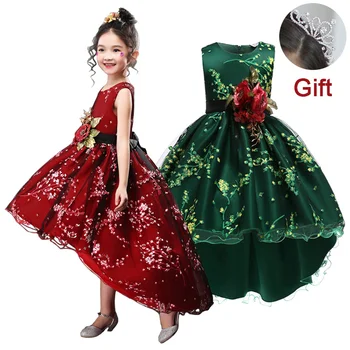 Embroidery Girls Dress Trailing Flower Kids Dresses For Girls Princess Dress Informal Party Girls Dress Tulle Vestidos Floral
Embroidery Girls Dress Trailing Flower Kids Dresses For Girls Princess Dress Informal Party Girls Dress Tulle Vestidos Floral