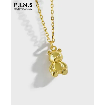 F.I.N.S 100% S925 Sterling Silver Necklace INS Chic Cartoon Lovely Small Bear Doll Necklace Clavicle Chain Pendants Necklace 
F.I.N.S 100% S925 Sterling Silver Necklace INS Chic Cartoon Lovely Small Bear Doll Necklace Clavicle Chain Pendants Necklace