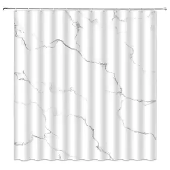 White Gray Shower Curtain Marble Texture Stone Pattern Simple Bathroom Decor Waterproof Polyester Fabric Fashion Home Bath 
White Gray Shower Curtain Marble Texture Stone Pattern Simple Bathroom Decor Waterproof Polyester Fabric Fashion Home Bath