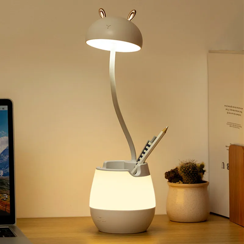 Cute Rabbit Eye Protection Pen Holder Desk Lamp Usb Multi Function Charging Touch Student Desktop Led Learning Reading Table
Cute Rabbit Eye Protection Pen Holder Desk Lamp Usb Multi Function Charging Touch Student Desktop Led Learning Reading Table