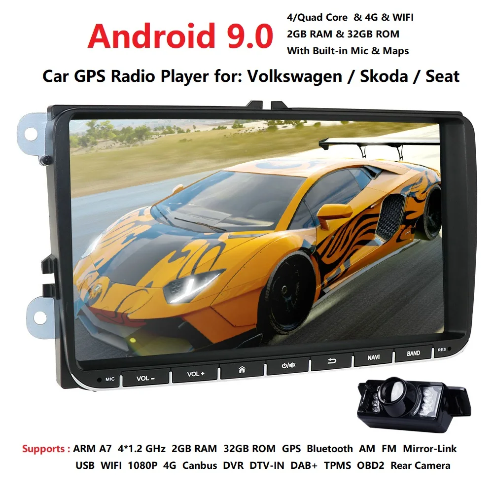 DSP Android 9.0 9" 2din Car nodvd for VW POLO GOLF 5 6 POLO PASSAT B6 CC JETTA TIGUAN TOURAN EOS SHARAN SCIROCCO CADDY GPS Navi
DSP Android 9.0 9" 2din Car nodvd for VW POLO GOLF 5 6 POLO PASSAT B6 CC JETTA TIGUAN TOURAN EOS SHARAN SCIROCCO CADDY GPS Navi