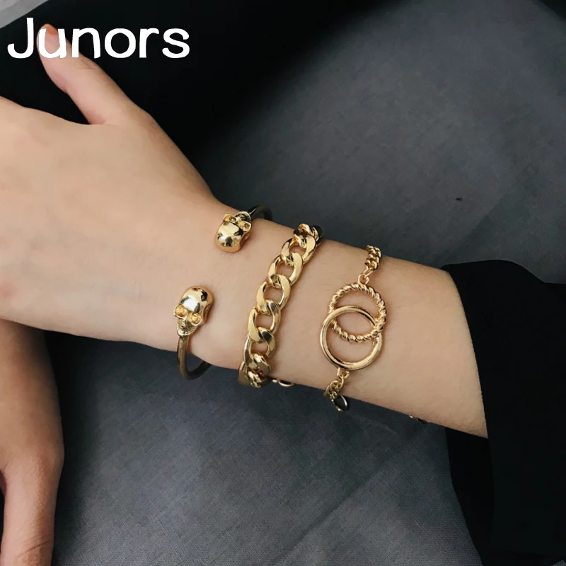 3pcs skull skeleton gold bracelet for women cuff Handcuffs designer bangle bracelets for women luxury fashion jewelry
3pcs skull skeleton gold bracelet for women cuff Handcuffs designer bangle bracelets for women luxury fashion jewelry