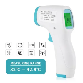 Handheld Portable Non-contact infrared forehead temperature gun High Precision Thermometer Temperature Meter 208A
Handheld Portable Non-contact infrared forehead temperature gun High Precision Thermometer Temperature Meter 208A