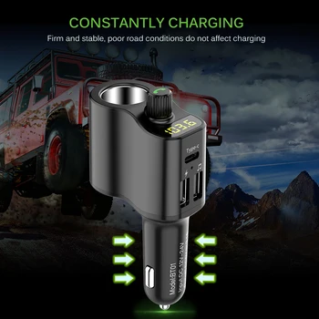 Wireless FM Transmitter Modulator Car Bluetooth 5.0 Kit Dual USB Voice Reminder 206 Channels Wireless Handsfree Car Music Player
Wireless FM Transmitter Modulator Car Bluetooth 5.0 Kit Dual USB Voice Reminder 206 Channels Wireless Handsfree Car Music Player