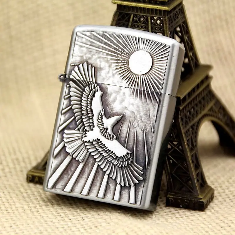 Eagle carving gas lighter Inflatable Fashion cigarette Metal lighters Windproof smoking Grinding Wheel Lighter Outdoor Tools
Eagle carving gas lighter Inflatable Fashion cigarette Metal lighters Windproof smoking Grinding Wheel Lighter Outdoor Tools