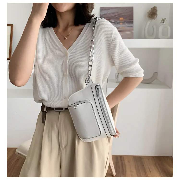 DORANMI Solid Chain Fanny Pack For Women 2020 Fashion Women's Waist Pack Female Crossbody Chest Bags Small Waist Pack Nerka G716 DORANMI Solid Chain Fanny Pack For Women 2020 Fashion Women's Waist Pack Female Crossbody Chest Bags Small Waist Pack Nerka G716