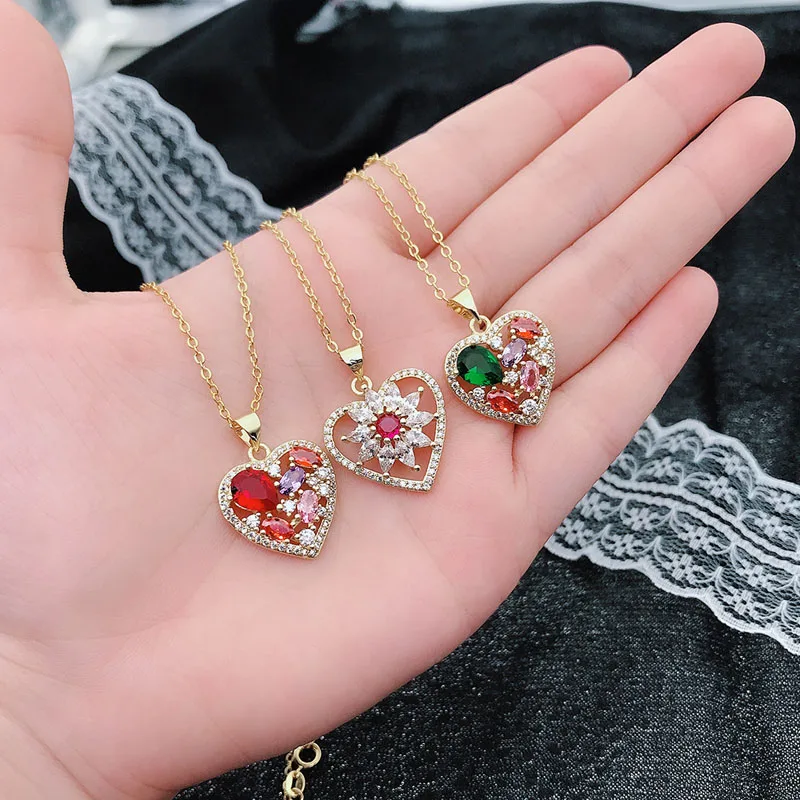 New Heart Pendant Necklaces Fashion Geometric Unusual Golden Jewelry For Women Wedding Statement Gift Dainty Romantic Neck Chain
New Heart Pendant Necklaces Fashion Geometric Unusual Golden Jewelry For Women Wedding Statement Gift Dainty Romantic Neck Chain