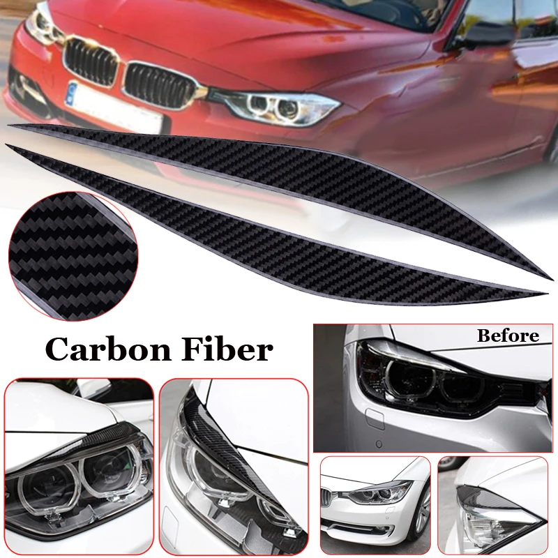 2pcs (Left+Right) Black Carbon Fiber Front Headlight Eyebrow Eyelid Cover Eye Lid Cover Glossy Stock Durable car accessories
2pcs (Left+Right) Black Carbon Fiber Front Headlight Eyebrow Eyelid Cover Eye Lid Cover Glossy Stock Durable car accessories