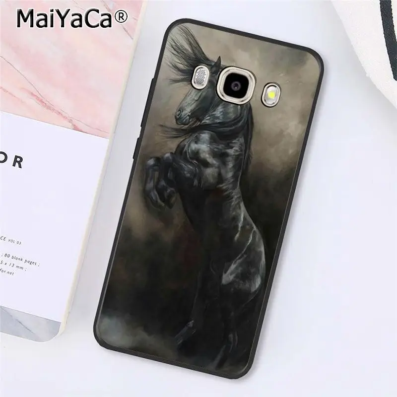 Watercolor horse Running Horses