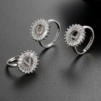 New Letter Rings Initial Alphabet A To Z Silver Color with AAA Charm CZ Personality Adjustable Finger Rings Fashion Jewelry
New Letter Rings Initial Alphabet A To Z Silver Color with AAA Charm CZ Personality Adjustable Finger Rings Fashion Jewelry