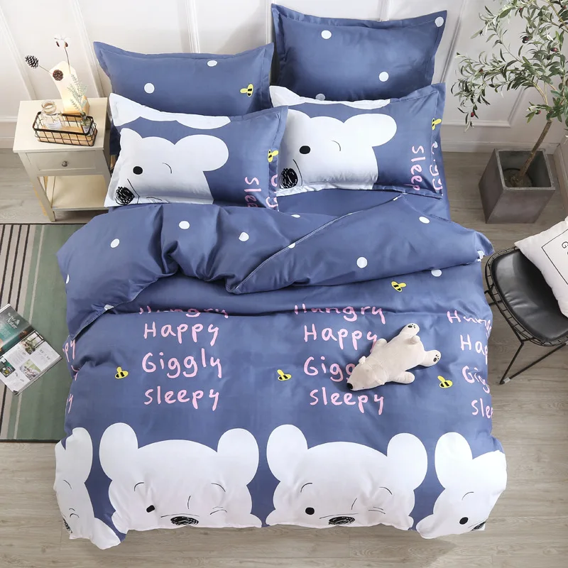 Spring Autumn Bedding Four-piece Thickened Grinding Wool Bed Sheets Quilt Cover Cartoon Pattern Reactive Printing Three-piece
Spring Autumn Bedding Four-piece Thickened Grinding Wool Bed Sheets Quilt Cover Cartoon Pattern Reactive Printing Three-piece